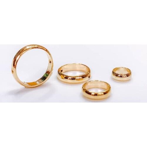 Real Gold Plated Loop Circle Eardrop Pendant Round Charms Jewelry Accessories Diy Handmade Material for Earring Necklace 20pcs