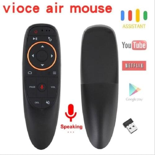 G10 Google Voice Remote Control 2.4G Wireless Air Mouse Microphone Gyroscope for Android tv box T9 H96 Max X96 mini X96 MAX