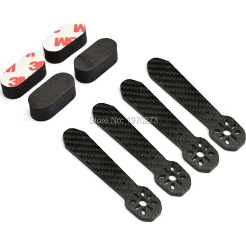 4pcs/lot 4mm Thickness Carbon Fiber Arm Replacement For ZMR250 QAV250 FPV Drones accessories + 3M Gyro Mounting Pad