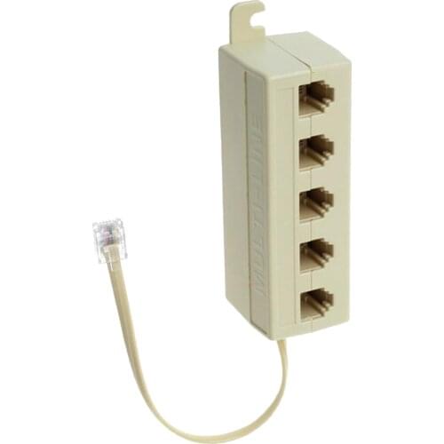 Telephone RJ11 Male Line to Female Jack Splitter /Adapter - Home, Office Electronics Phone Cables Adaptors