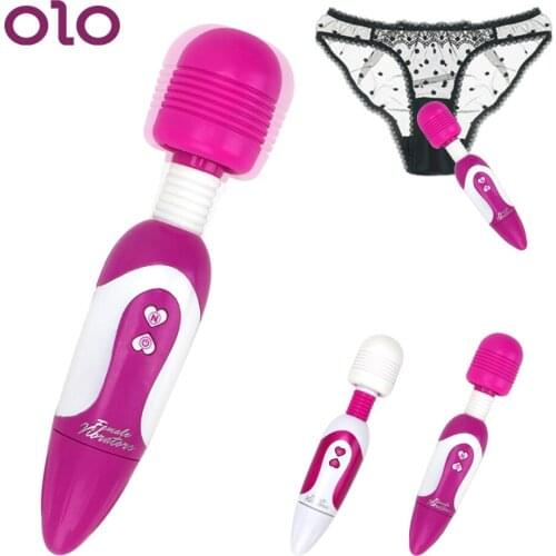 OLO Magic Wand Vibrator 30 Modes AV Stick Dildo Clitoris Vaginal Massage Stimulation Erotic Sex Toys for Women Masturbation