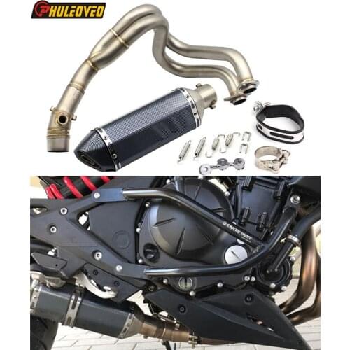 Motorcycle Exhaust Full System for Kawasaki ER6N ER6F NINJA 650 Z650 NINJA 650R Versys 650 with Muffler Escape Header Link Pipe