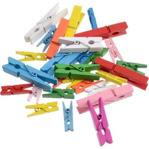 Memo Postcard Photo Mixed Color Wood Clip More Size 25/35/45/60/72mm Home Crafts Decoration Household Items