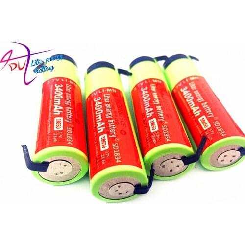 1pcs/lot 100% New Original 3400MAH 3.7V NCR18650 Lithium Rechargeable Battery for tablet pc inch Diy Nickel Sheet Batteries