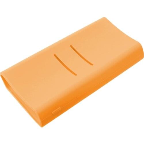 1pc Anti-slip Silicone Protection Case Cover For Xiaomi mi 2C 20000mAh Powerbank Protector Sleeve Power Bank Accessories Orange