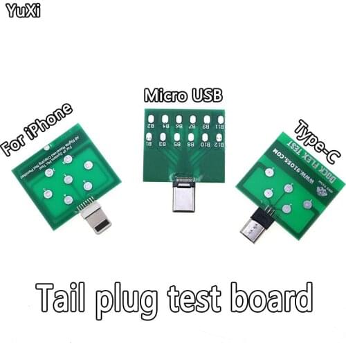 YUXI 1Pcs Micro USB PCB Test Board Charging Dock Flex Tester for iPhone Andorid Type-C Smartphone repair