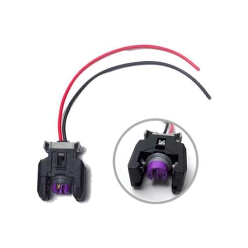 2 Pin/Way Fuel Injector Common Rail Injector Connector Type 2 Clip Plug With 18AWG 15CM Wire Harness Cable Pigtail For Delphi