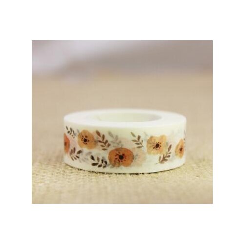 2pcs/lot Lovely orange flowers Washi Tape DIY decoration Scrapbooking Sticker Label Masking Tape School Office Supply