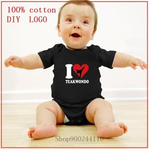 2020 Baby Boys Clothes Girls Clothing Bodysuits Baby Girls Clothes I love Teakwondo Newborn 100%Cotton funny Roupas de bebe