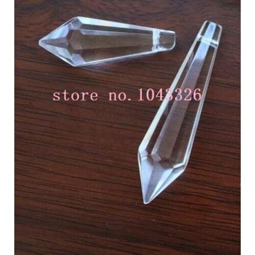 38 55 mm chandelier lighting bead curtain accessories glass prism column long crystal pendant 10pcs/lot