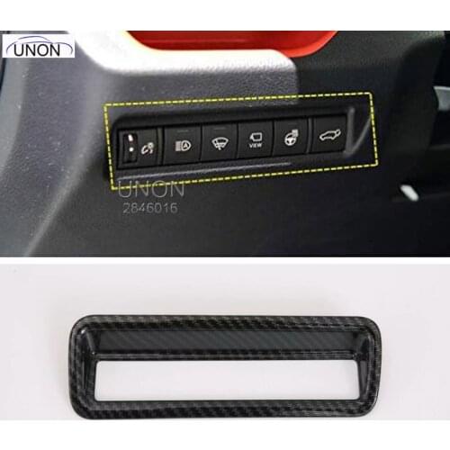 Car Accessories Dashboard Console Head Light Lamp Switch Decor Trim Carbon Style for Toyota RAV4 XA50 2019