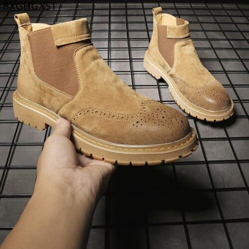 Chelsea Boots Men Designer Military Boots Boots for Man 2021 Casual Shoes Suede Shoes Men Ankle for Men Male Men Zapatos Hombre