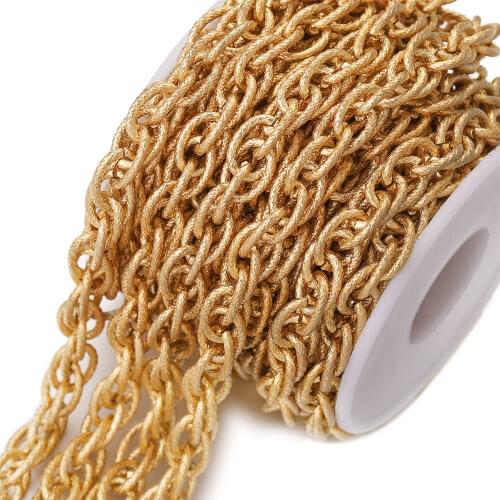 1 M Width 9mm Stainless Steel Cross Cable Chain Bulk Heavy Circle Dull Textured Chunky Chains Hip Hop Punk Rock Jewelry Making