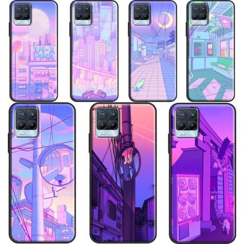 Pastel Japan Neo Tokyo Art For OPPO Realme 8 Pro Q3 6 7 Pro GT Neo C3 C21 Case For OnePlus 9 8 Pro Nord 8T 9R Cover