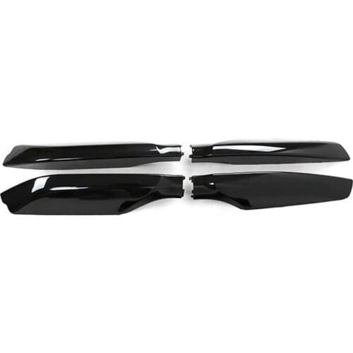 Black Abs Roof Rack Bar Rail End Protection Cover Shell 4Pcs For Toyota Land Cruiser Prado Fj120 2003 - 2009