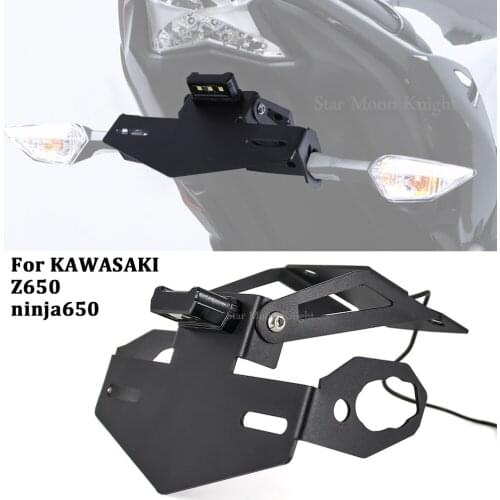 For Kawasaki Z650 Z 650 ninja650 NINJA 2017 - 2020 Motorcycle License Plate Holder Bracket Frame Tail Tidy Fender Eliminator