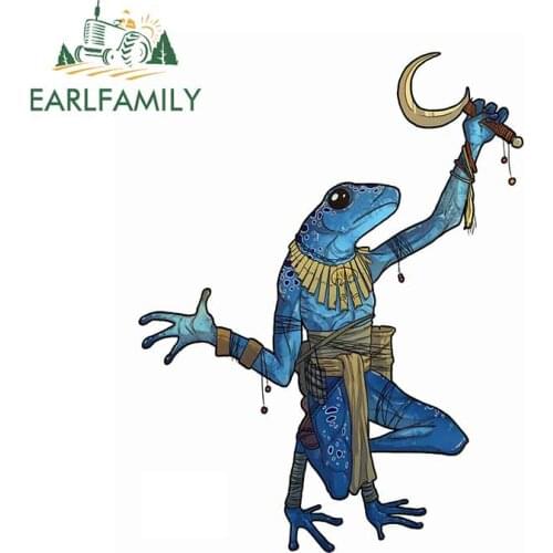 EARLFAMILY 13cm x 10.1cm For Frog Fashion Car Stickers Surfboard Fine Decal Vinyl Material Trunk Decoration Custom Printing