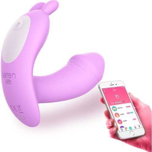 Love APP Control Dildo Butterfly Vibrator Bluetooth Vibrating Panties G-spot Clitoris Stimulatorn Strap On Sex Toys For Women