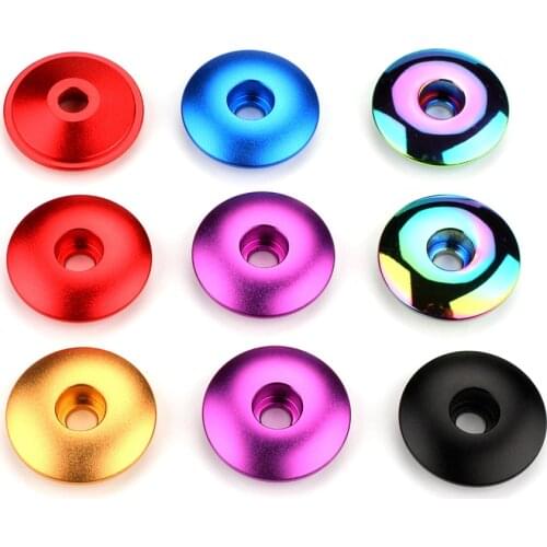 Mountain Bike Stem Headset Cover 1pcs Stem Top Cap Aluminum Alloy Ultra-ligh Bowl Cover Road Bike Fixed Gear Bike Parts