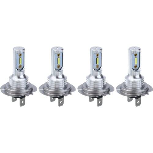 Mayitr 4pcs 12V 55W H7 1860 Car LED Headlight Fog Light Day-time Running Lamp Bulbs Kit High Low Beam 6000K White 8000Lm Parts