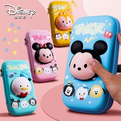 Disney Mickey Multifunctional Stationery Storage Bag Creative Student Cute 3D Large Capacity Pencil Bag Toy Back To School
