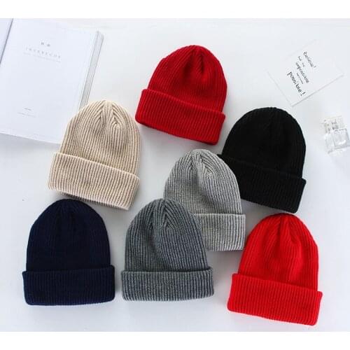 2020 NEW Men Women Fashion Knit Baggy Beanie Oversize Winter Hat Ski Winter Knitted Cap Woman Solid Color Hip Hop Boys Girls