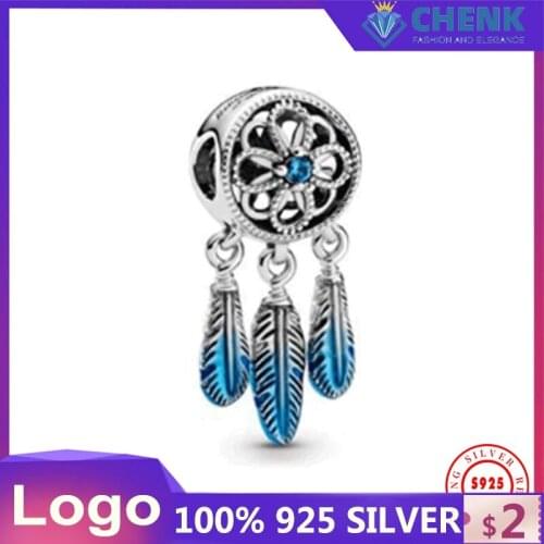 799341C01 People Wedding Rings Blue dream catcher 2021 Collection 925 original bracelet charms for bracelet making designer