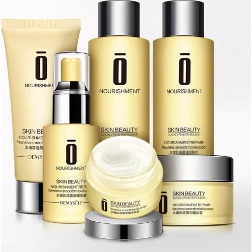 Refreshing Skincare Set Butter Lotion Facial Cleanser Toner Serum Oil Control Anti Aging Eye Cream Nourish Repair Face Sets 6PCS