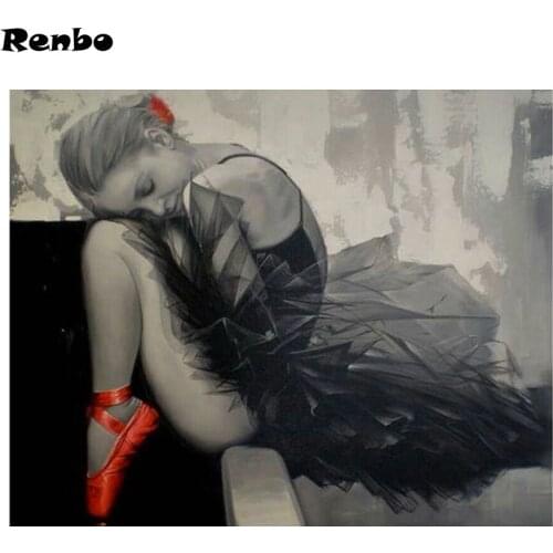 Full drill square 5d diy diamond painting Ballet girl 3d rhinestone embroidery bead cross stitch wall art pictures mosiac decor