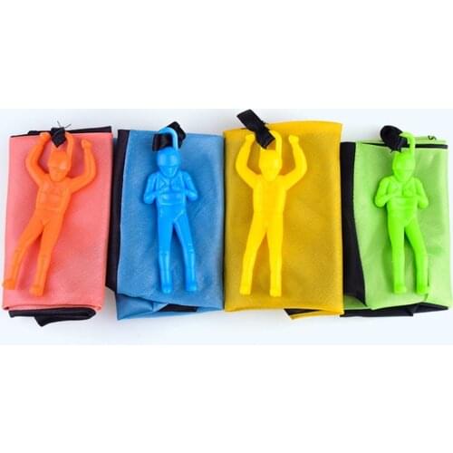 Durable Safe Parachute Kids Hand Throw Parachute Toy Toss It Up and Watch Landing Assorted Colors