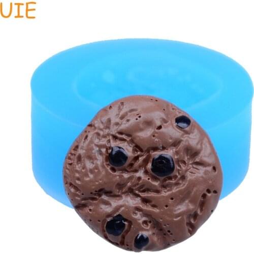 QYL083U 20.5mm Chocolate Chip Cookies Silicone Mold for Dessert, Sugarcraft, Fondant, Resin, Biscuit, Gum Paste, Food Safe Mould