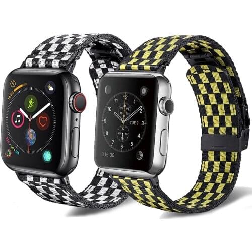 For Apple Watch 6 Strap Series 5 / 4/3/2/1 Nylon Strap Series 40 / 44MM 38 / 42MM Nylon Replacement Strap Stainless Steel Buckle