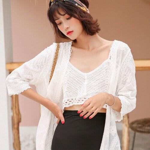 Sexy Bikini Crop Top Beach Crochet Knitted top Beachwear Summer Swimsuit Cover Up sleeveless Blouse Tank Cropped Top