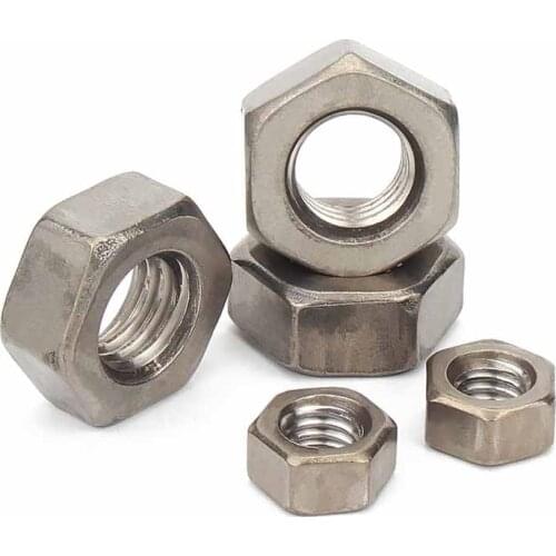 1Pc M1.6 M2 M2.5 M3 M4 M5 M6 M8 M10 M12 M14 M16 Pure Titanium TA2 Hexagonal Hex Nut DIN934 High Quality