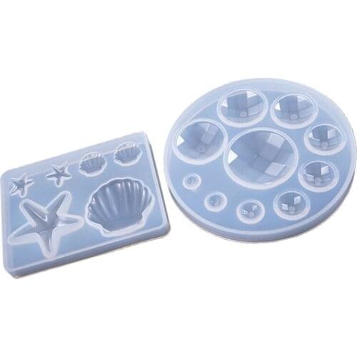 New Starfish Sea Shell Silicone UV Mold Silicone UV Resin Mold for Jewelry Necklace Pendant Molds