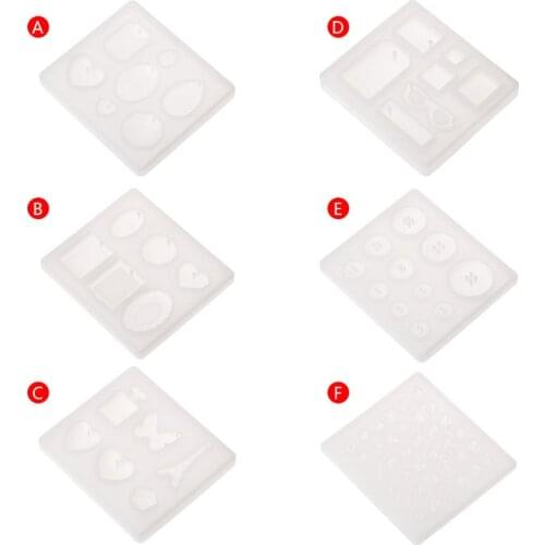 Silicone Mold Mirror Crafts DIY Jewelry Making Pendant Epoxy Resin Cake Findings