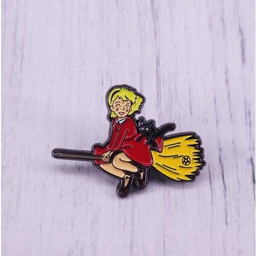 Delivery Service enamel pin funny mash-up gift for witch anime fans