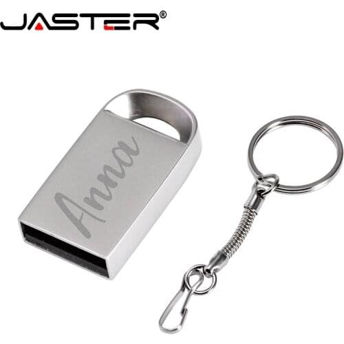 JASTER USB 2.0 Mini Metal USB Flash Drive 4GB 8GB 16GB 32G 64GB pen drive waterproof usb stick pendrive High speed custom logo