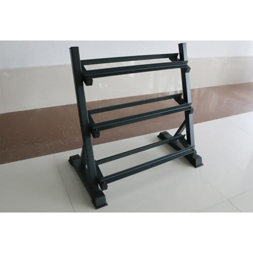 Indoor Square Pipe Dumbbell Stand Gym Vertical Fixed Three-Layer Dumbbell Placing Rack Dumbbell Bracket Bearing 200kg MD-05
