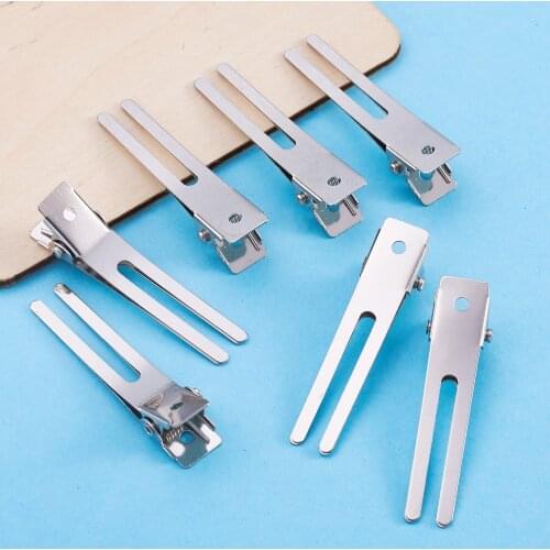 20Pcs Metal Double Prong Alligator Hair Clips No Teeth Hair Pin Boutique Hairpins Durable Hairdressing Tools Hair Accessories