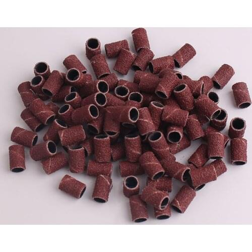 100/50 Pcs 80#/120#/150# 180# Nail Art Sanding Bands File for UV Gel Acrylic Polish Remover for Electric Nail Machine Nail Drill