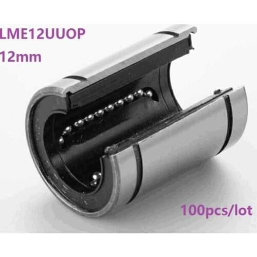 100pcs/lot 12mm LME12UUOP LME12OP LME12UU-OP open linear motion ball bearing bush bushing for CNC DIY Open Type Linear Bearing