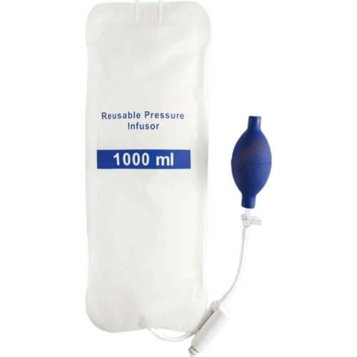 1000Ml Reusable Pressure Infusion Bag with Pressure Display Medical Infusion Pump Pressure Bag