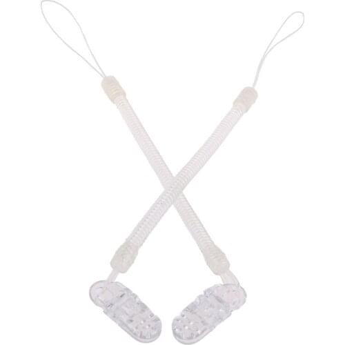 2Pcs Baby Kids Boy Girl Chain Clip Holders Dummy Pacifier Soother Nipple Leash Strap