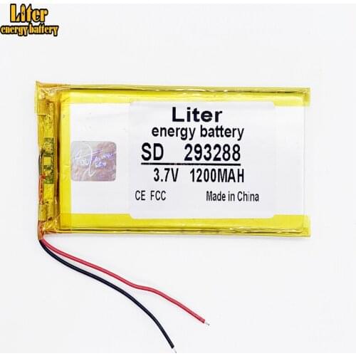 3.7V 1200mAh 293288 Lithium Polymer Li-Po li ion Rechargeable Battery cells For Mp3 MP4 MP5 GPS