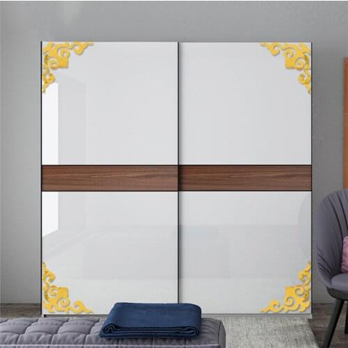 4Pcs 3D Acrylic Diagonal Applique Rattan Living Room TV Background Decoration Removable Bedroom Decor 10*10cm