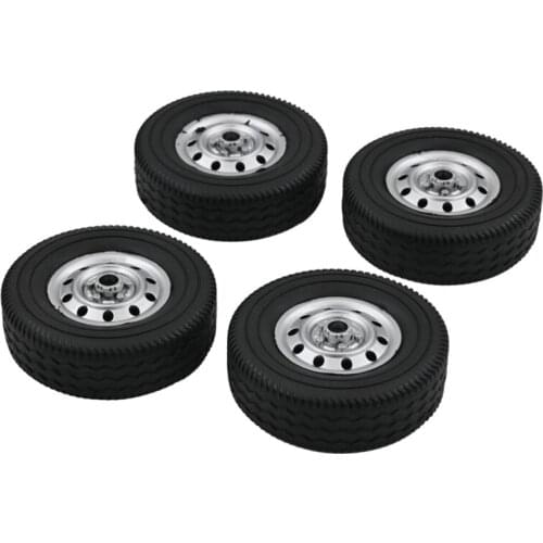 4pcs Four wheel Drive Remote Control Car Wheel Rubber Tires for WPL D12 4WD Drift Pickup Truck DIY Modified Accessories Parts