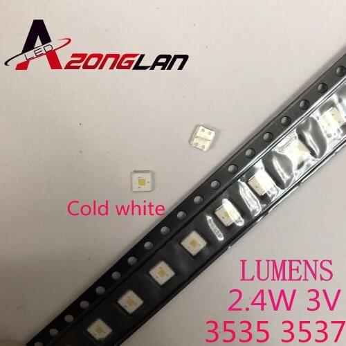 500PCS Original LUMENS LED 3535 Light Beads Cool white High Power 2.4W 3V For LED LCD TV Backlight Applicatio