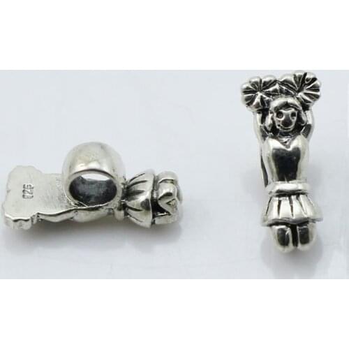 Beadsnice pure 925silver european beads style handmade non twist the screw in the hole for bracelets pendant and necklace ID1511