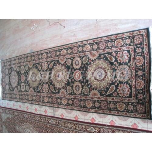 Free shipping 2.5'x10' 160 Line persian woolen carpet , hand knotted persian runner Oriental handmade Persian Rug mixed colors